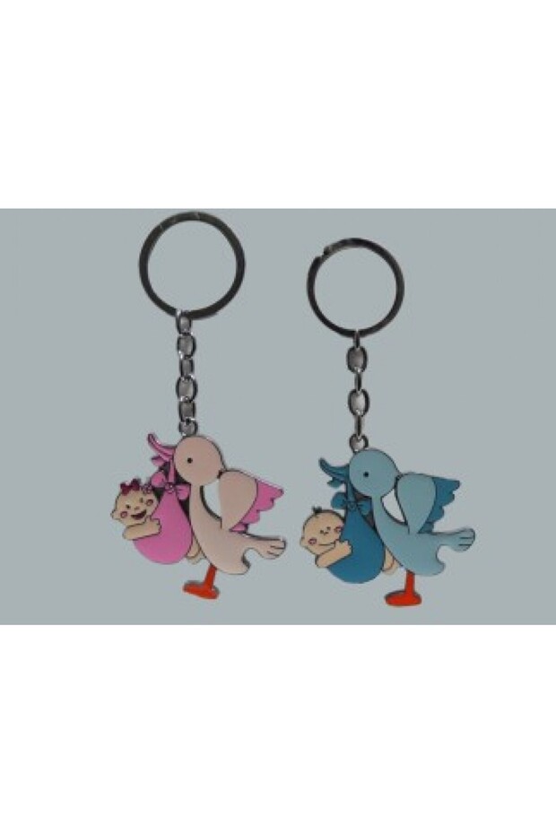 20 Pieces Keychain Baby Stork Blue Pk1-