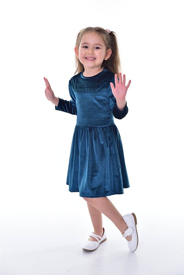 İnce Kadife Elbise - 1