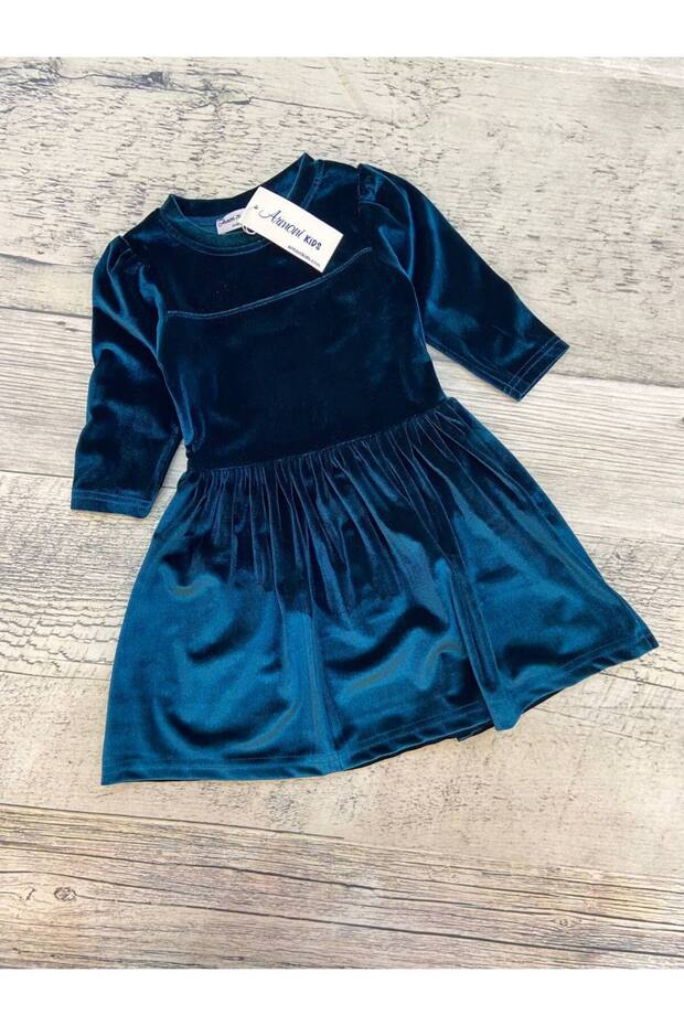 İnce Kadife Elbise - 3