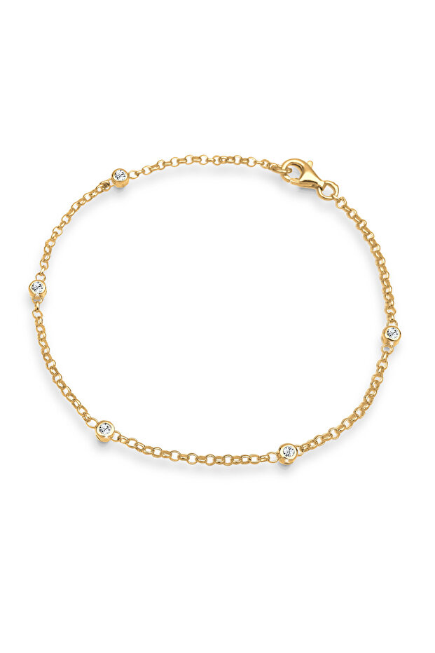 Dámsky elegantný moderný náramok s kryštálmi zo striebra 925 - 1