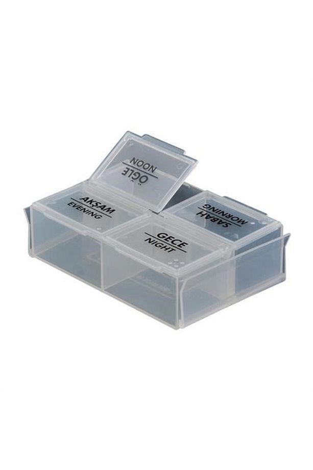 ® 4 Öğün Günlük Hap İlaç Saklama Taşıma Kutusu İlaç Hatırlatıcı - 4