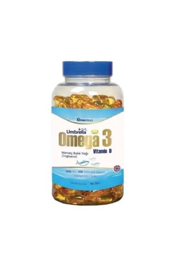 Umbrella Plus Omega 3 Norwegian Fish Oil 1300 Mg 200 Capsules