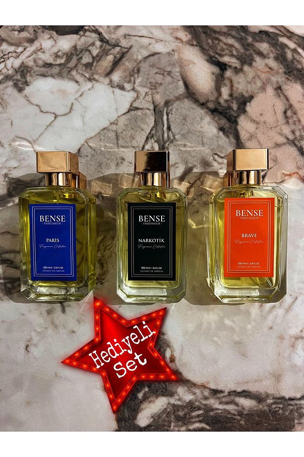 3 Adet Set (40ML PARFÜM HEDİYELİ) Narkotik Paris Brave - 1