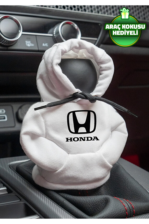 Honda Logo White Fleece - Car Gear Shift Apparel and Knob Sweat