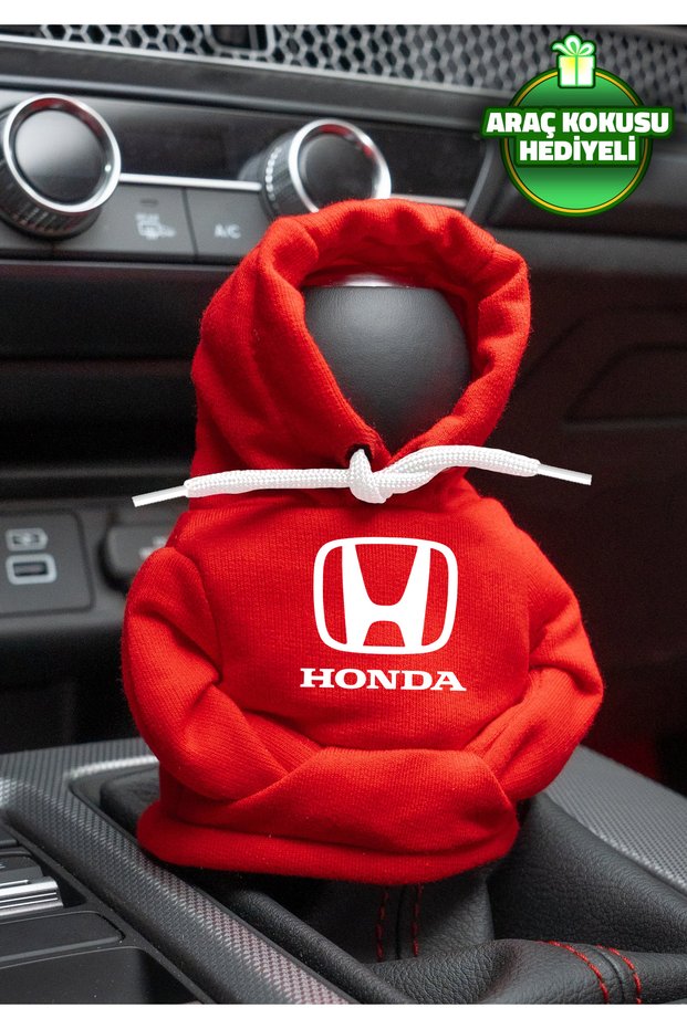 Honda Logo Red White Gear Shift Hoodie Car Gear Shift Outfit Shifter Fleece Auto Accessory Gear Shift Knob
