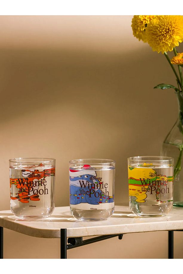LCW HOME Karışık Baskılı Winnie The Pooh Baskılı Cam Bardak 3'lü 350 Ml - 3