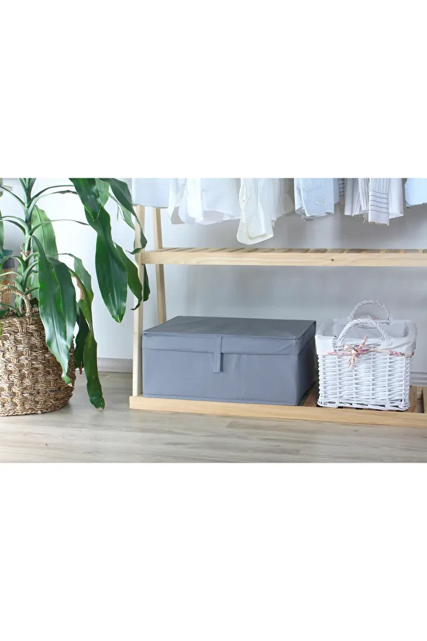 6 Multi-Purpose Scumps in Box Form with Lids (Laundry Storage and Organization, Etc.) Organizer, 50X40X19 - 2