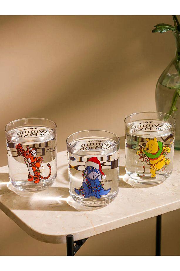 LCW HOME Karışık Baskılı Winnie The Pooh Baskılı Cam Bardak 3'lü 350 Ml - 4