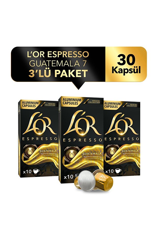 Espresso Origin Guatemala Nespresso Uyumlu Alüminyum Kapsül Kahve 30'lu (10 X 3 PAKET) - 1