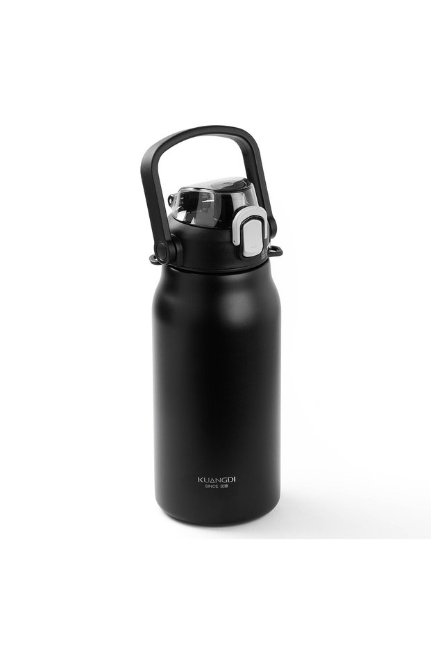 Okadi Long Hanging Black Stainless Steel Strap Thermos 1.3L