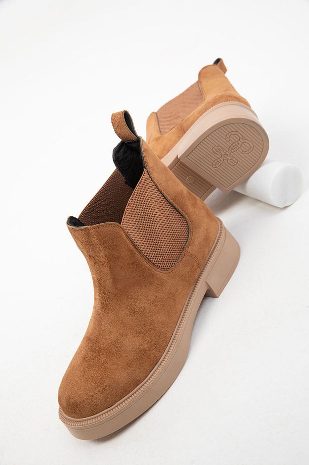 Taba Süet Kadın Bot & Bootie 18371 - 3