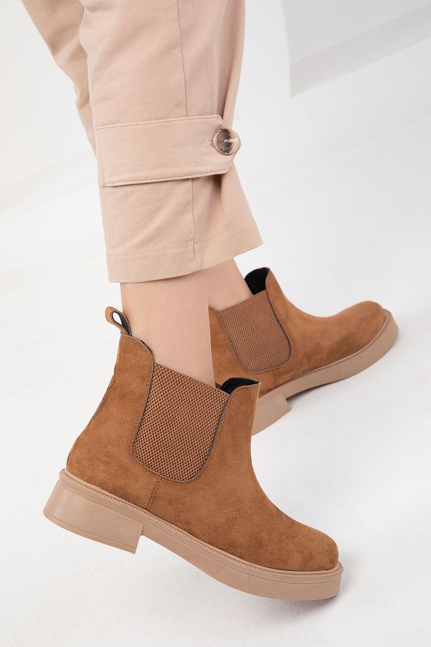 Taba Süet Kadın Bot & Bootie 18371 - 4