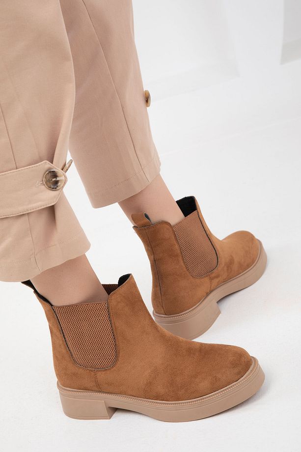 Taba Süet Kadın Bot & Bootie 18371 - 2