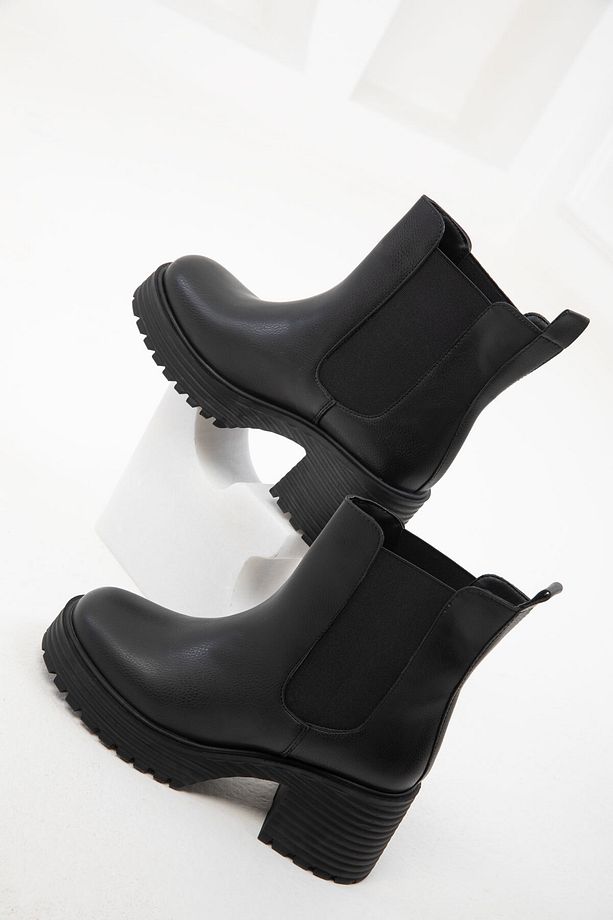 Siyah Kadın Bot & Bootie 18486 - 2