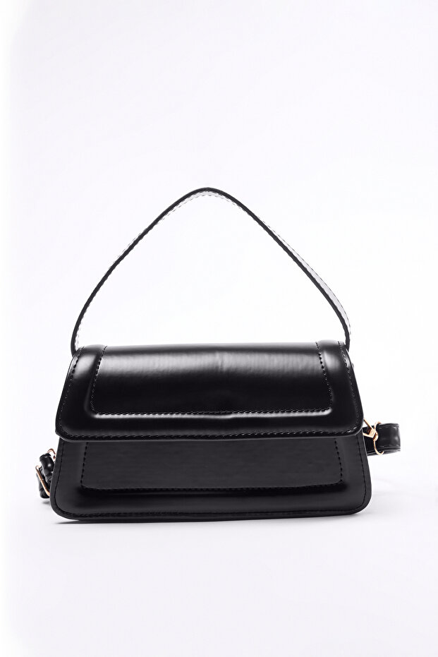 Siyah Çapraz Askılı Kadın Mini Boy City Çanta TWOAW25OC00002 - 3