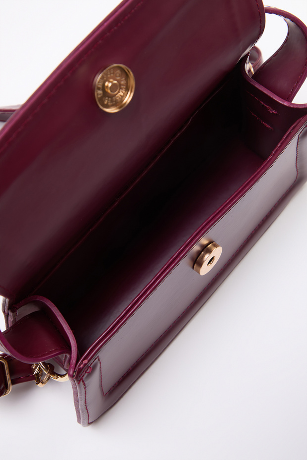 Bordo Çapraz Askılı Kadın Mini Boy City Çanta TWOAW25OC00002 - 6