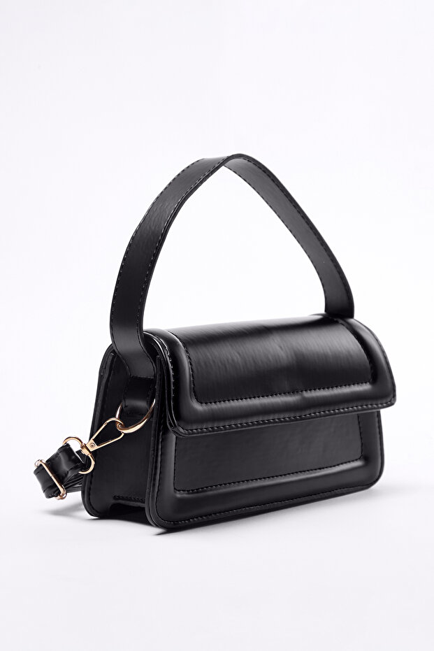 Siyah Çapraz Askılı Kadın Mini Boy City Çanta TWOAW25OC00002 - 4