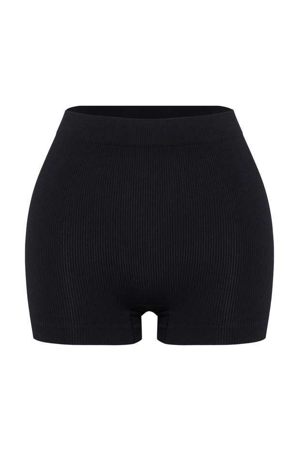 Siyah Seamless/Dikişsiz Boxer Örme Külot THMAW23KU00135 - 6
