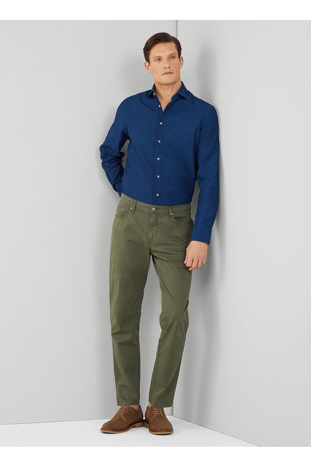 Normal Bel Normal Paça Slim Fit Haki Erkek Pantolon HM212491 - 1