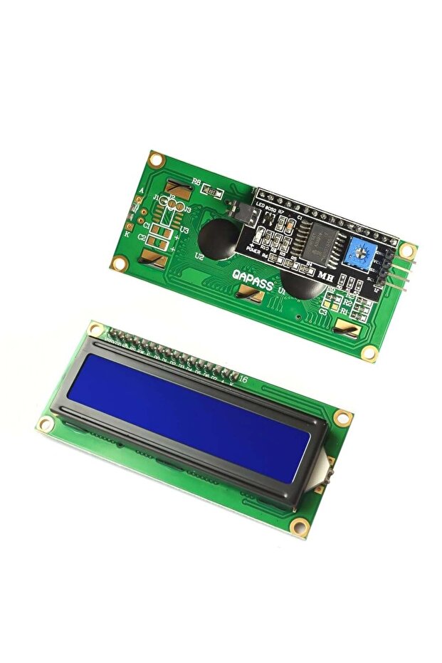 16x2 LCD Ekran - I2C Lehimli Mavi Display - 1