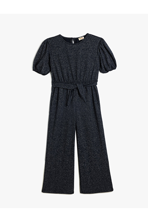 Jumpsuit with Balloon Sleeves, Spanish Style, Belted at the Waist