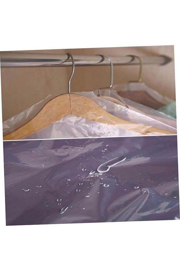 15 Adet 60x90 Cm Şeffaf Elbise Poşeti, Askı Delikli Omuz Kesimli - 7