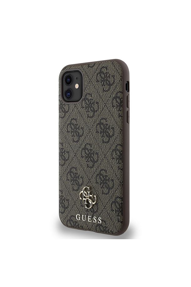 iPhone 11 Uyumlu Kılıf Guess  Lisanslı Magsafe Şarj Özellikli Small 4G Classic Kahverengi - 2