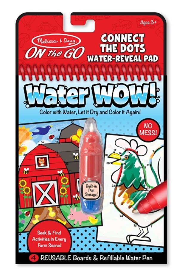Melissa and Doug Water Wow! Coloring Book with Water - Farm - Join the Dots