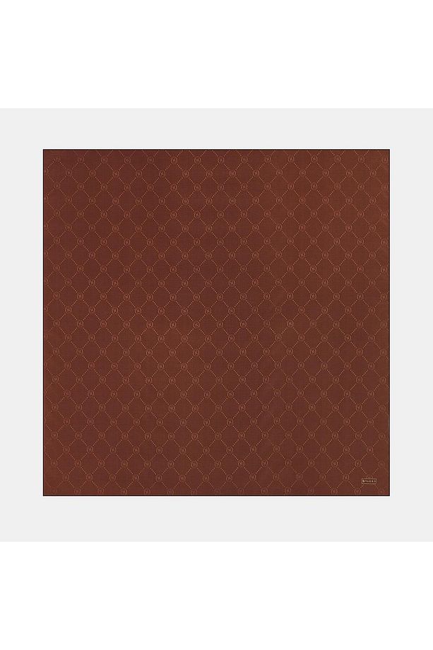 Monogram Pamuk Ipek Eşarp 40828-kızıl Kahve - 1