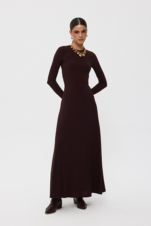 Blaivs Brown Long Sleeve Spanish Dress