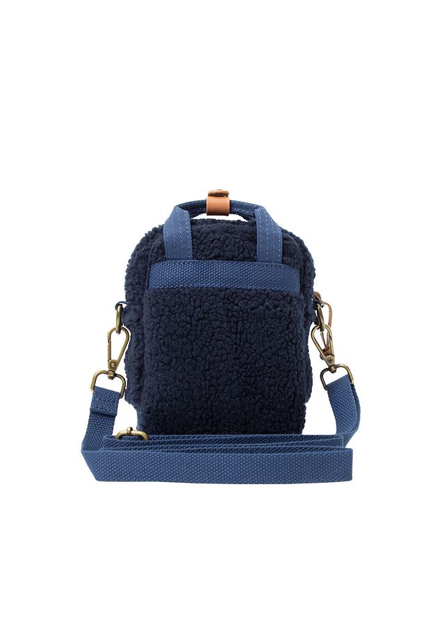 Macaroon Tiny Fluffy Serisi Lacivert x Bordo Unisex Omuz Çantası - 4