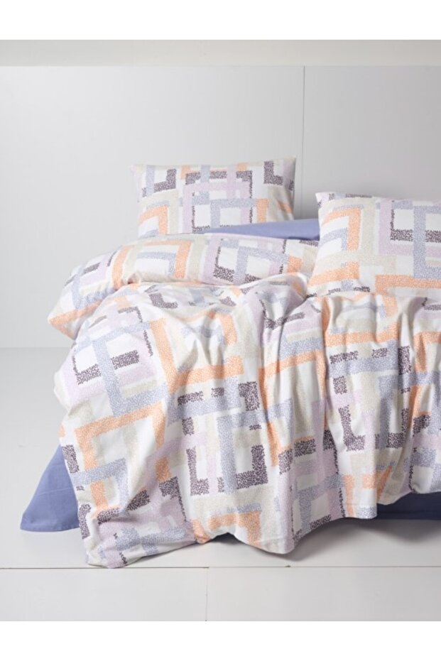 Flannel Duvet Cover Double Hayden Lilac
