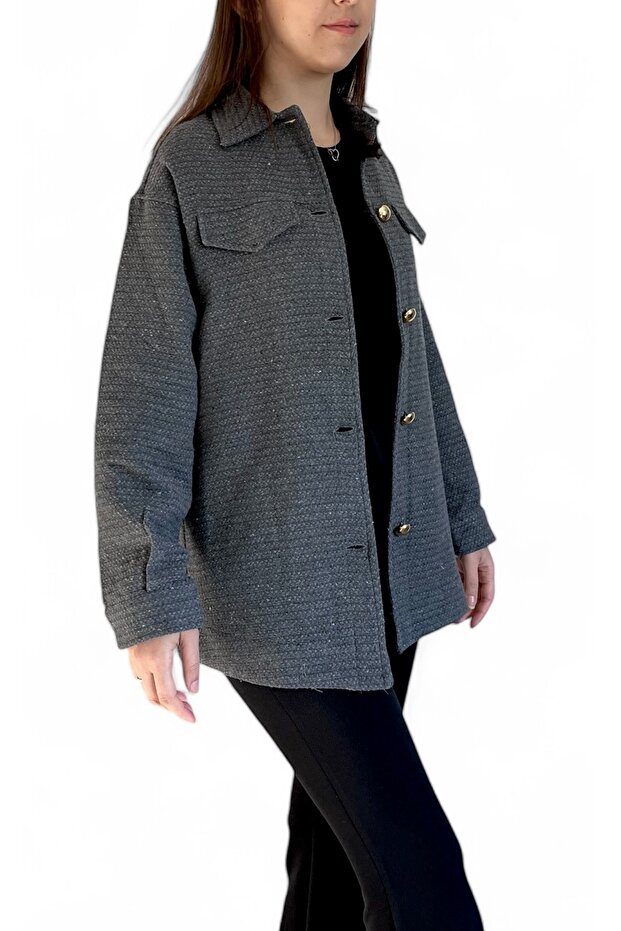 Gri Gömlek Ceket - 2