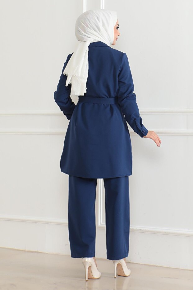 طقم نيلي - زر مفصل، موديل 19223 - 4