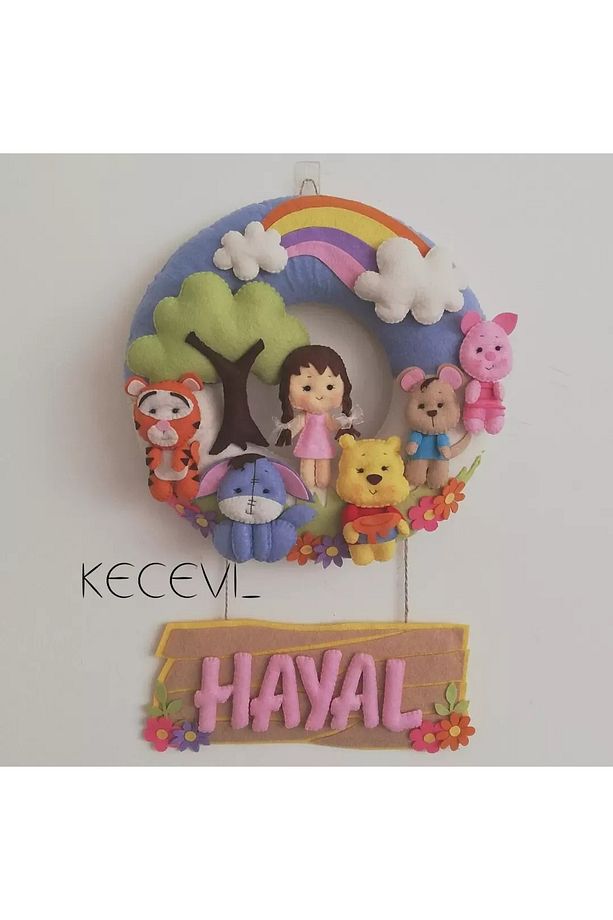 Winnie the pooh kapı ve duvar süsü - 1