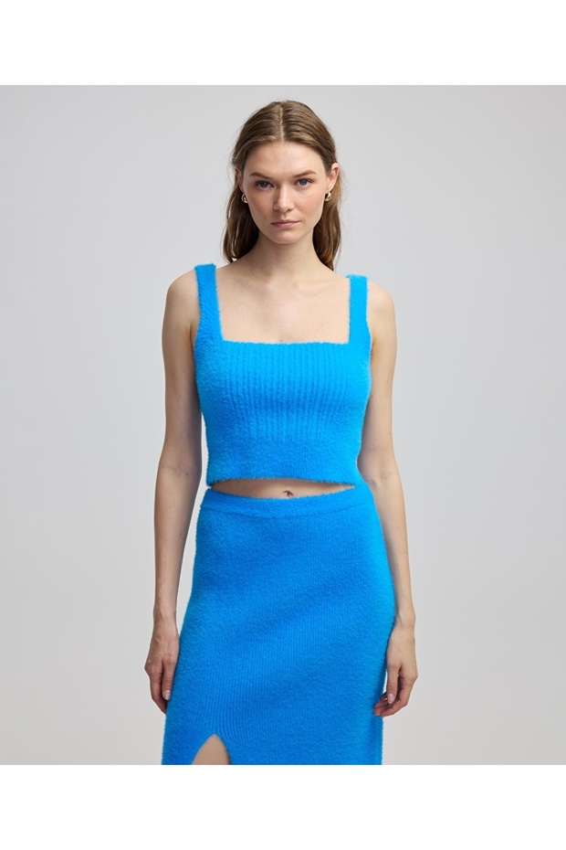 Pelüş crop triko - 1