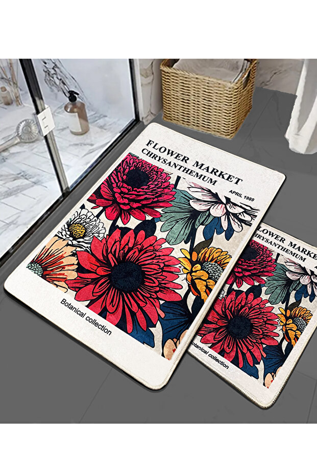 Flower Market Set of 2 Bath Mats