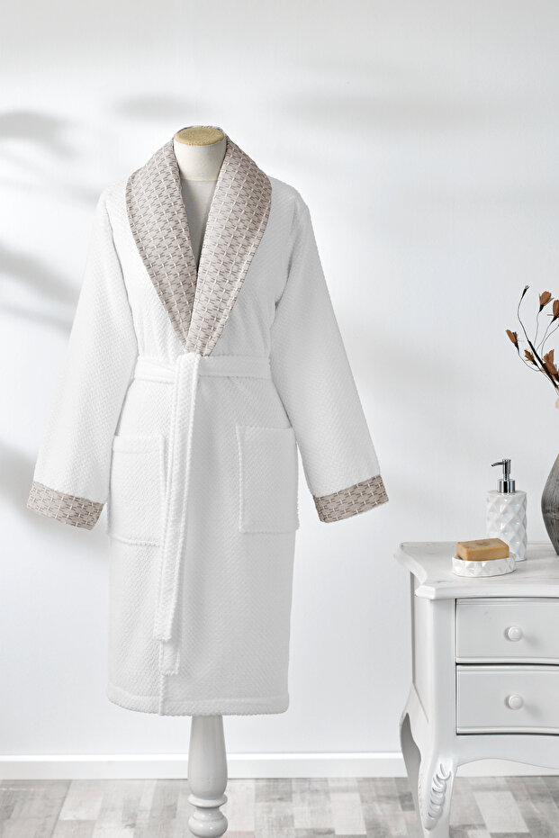 Özdilek Strap Şal Yaka Bornoz - 1