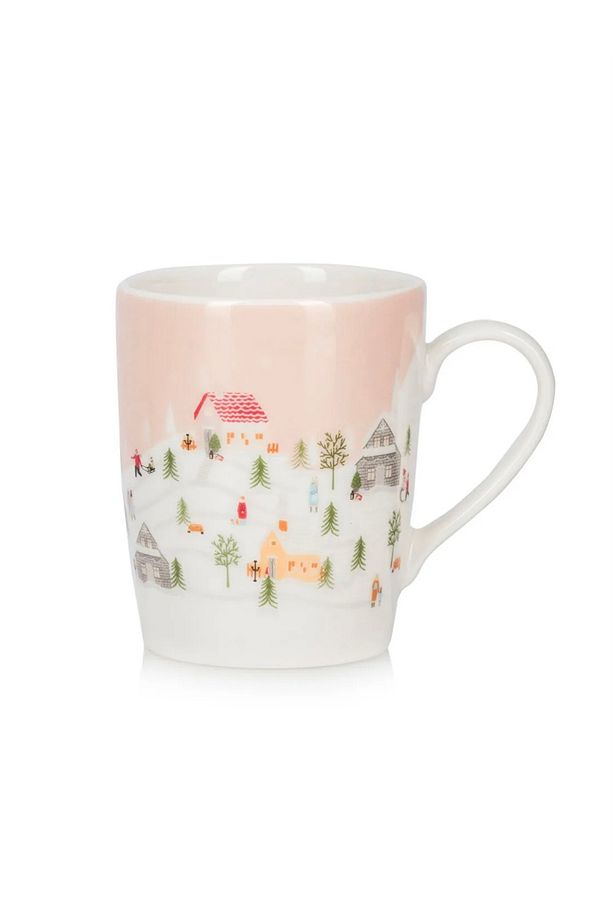 LCW HOME Toz Pembe Yılbaşı Temalı Seramik Kupa 270 Ml - 5