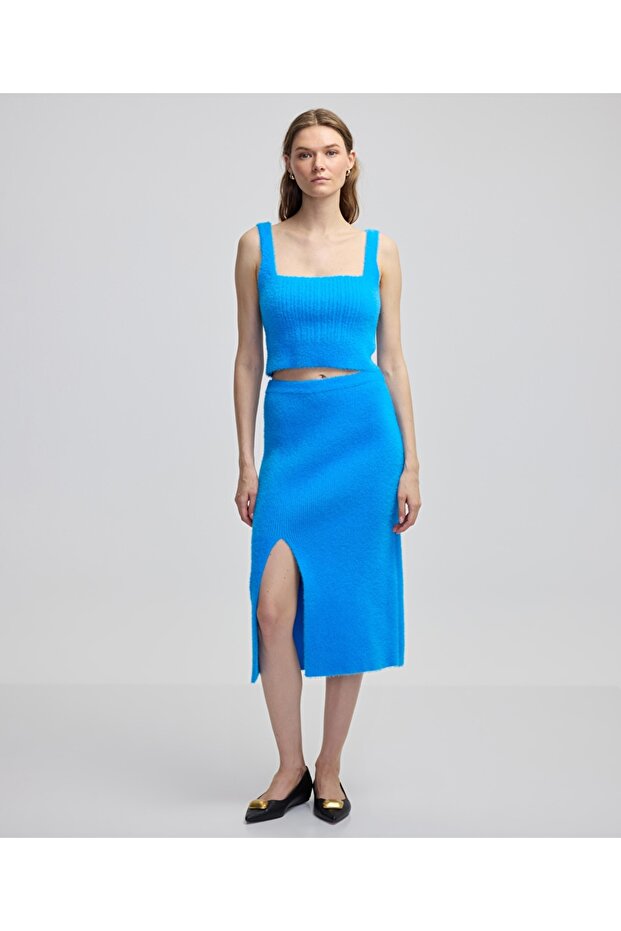 Pelüş crop triko - 5