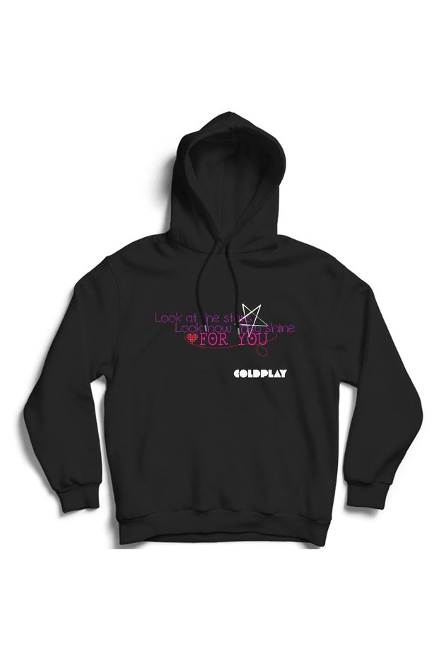 Coldplay, Star, Metal Music Band Cotton Hooded Sweatshirt Hoodie