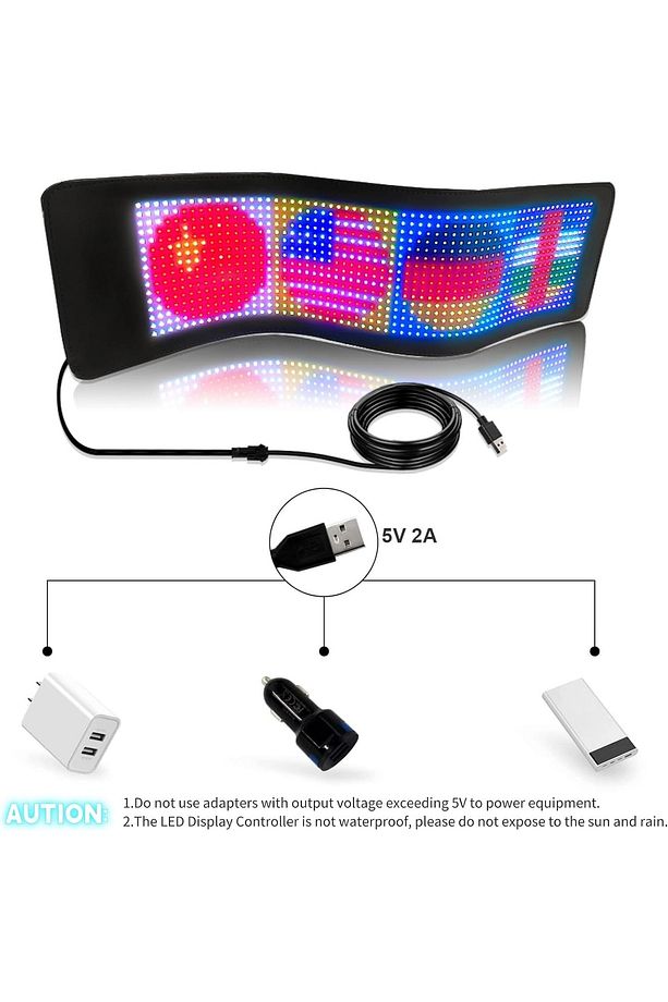 LED MATRİX RGB RENKLİ PANEL KUMANDALI TELEFON İLE UYUMLU KAYAN LED PANEL 16x64 - 4