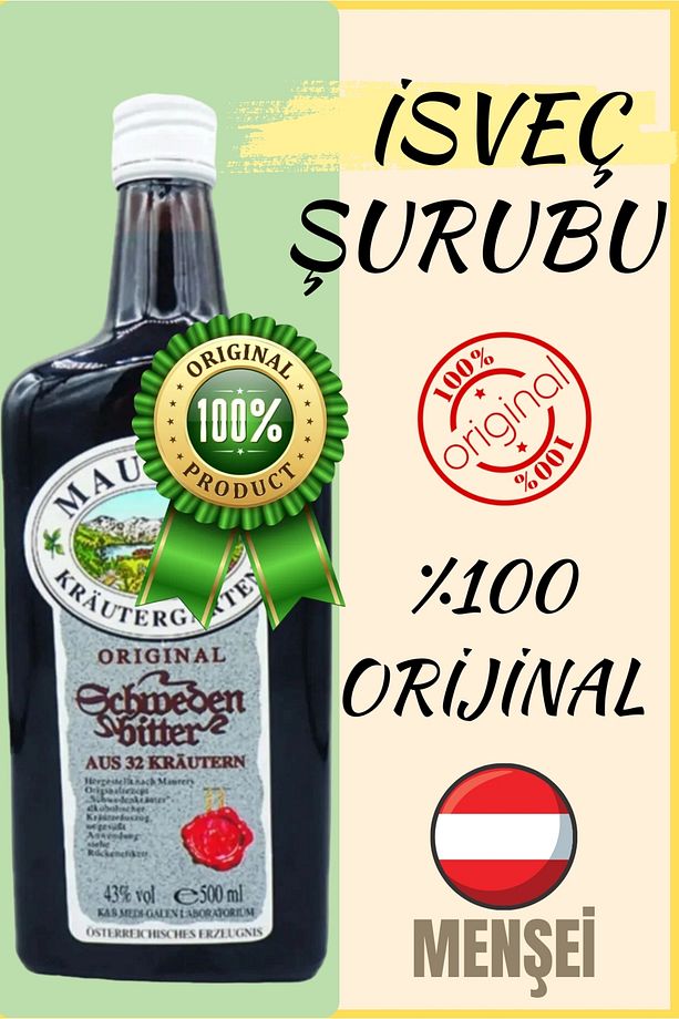 İsveç Şrubu İsveç İksiri İsveç Şurubbu 500ml İthal - 1