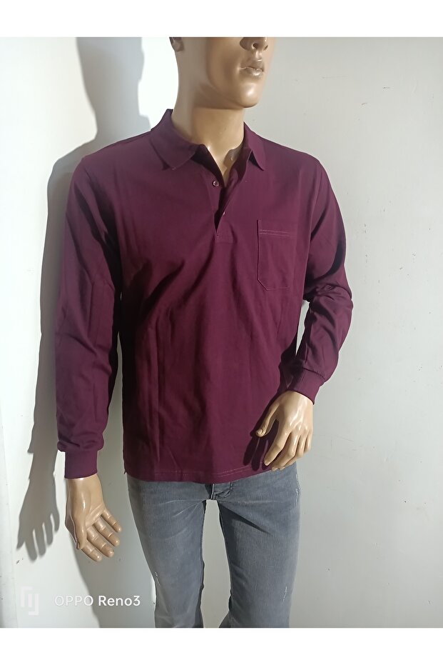 yakalı pamuklu cepli orta kalın sweatshirt - 4