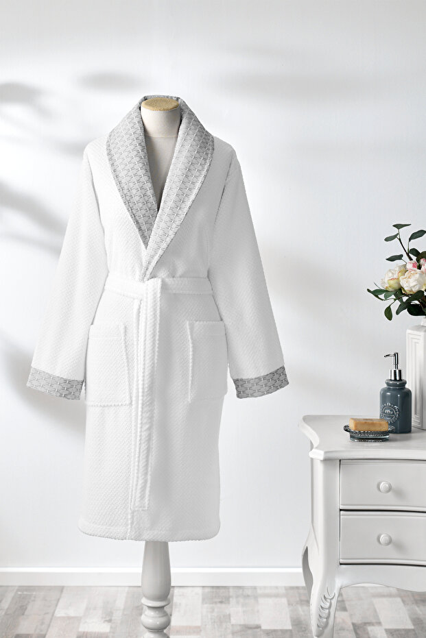 Özdilek Strap Şal Yaka Bornoz - 1