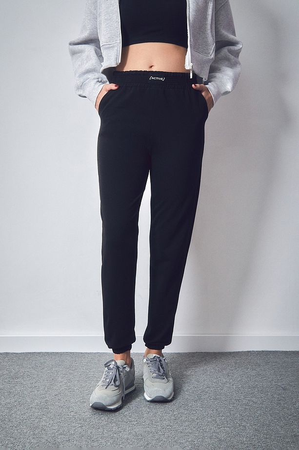 Cepli Beli Lastikli Jogger Eşofman Altı - 1