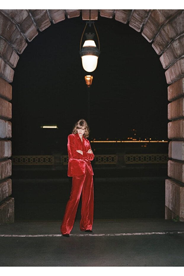 Kadife kumaş pantolon - 6