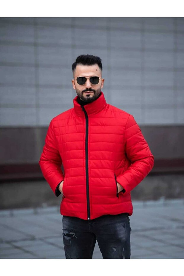 سترة شتوية حمراء للرجال - 3