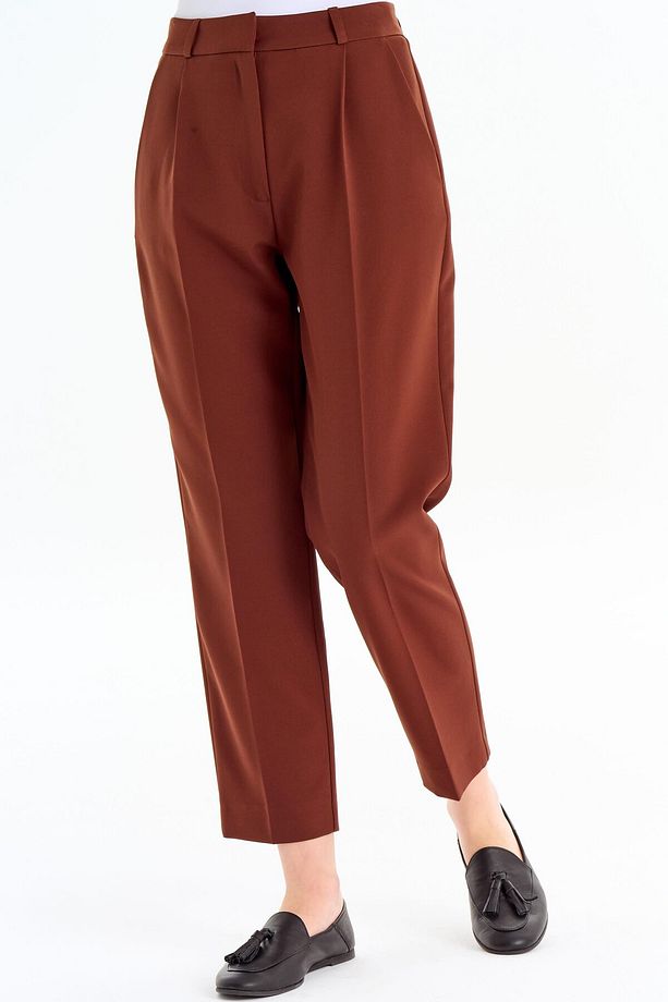 Tek Pile Basic Pantolon - Kahve - 6