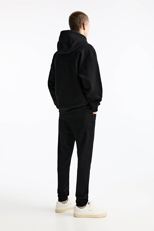 Yıkanmış kesim kot pantolon - 4